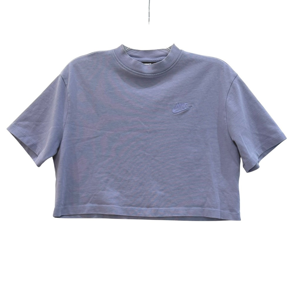 Nike Sportswear Essential Cropped T-Shirt‎ Lavender Purple Crew Neck Small